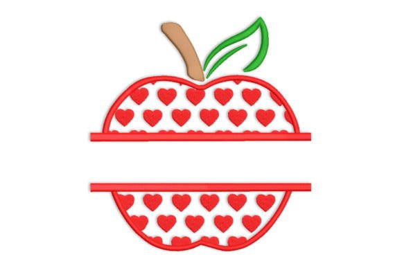 Apple with Red Hearts Split Monogram Review
