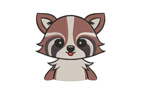Baby Racoon Embroidery Design Review for Merch