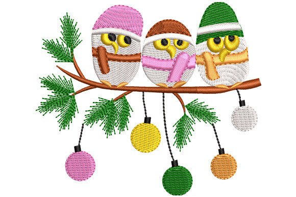 Review: Christmas Owls on Christmas Branch for Boutique Sweatshirts