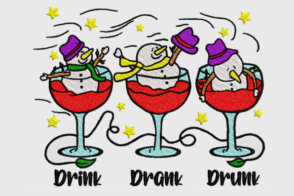 Review: Cute Snowmen in Cocktail Glasses Design