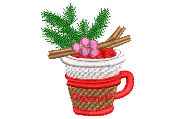 Reviewing the Christmas Coffee Cup Embroidery Design